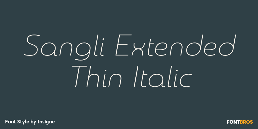 Sangli Extended Thin Italic Font Poster #1
