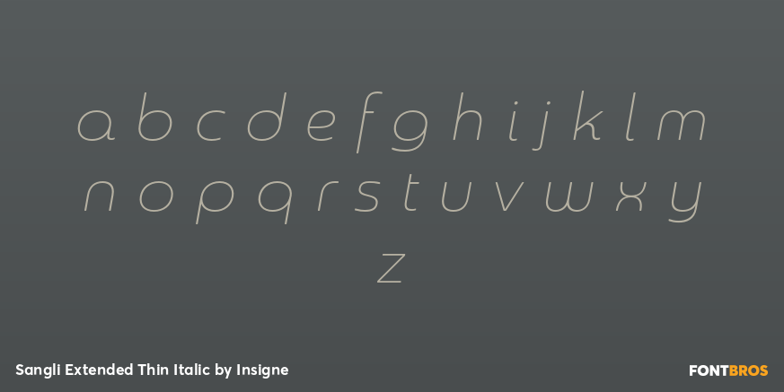 Sangli Extended Thin Italic Font Poster #3