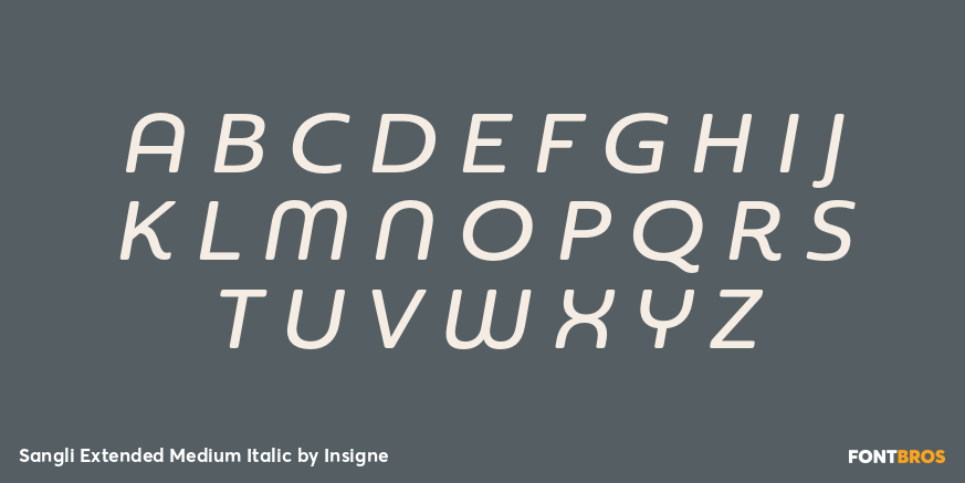 Sangli Extended Medium Italic Font Poster #2