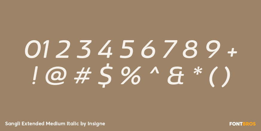 Sangli Extended Medium Italic Font Poster #4