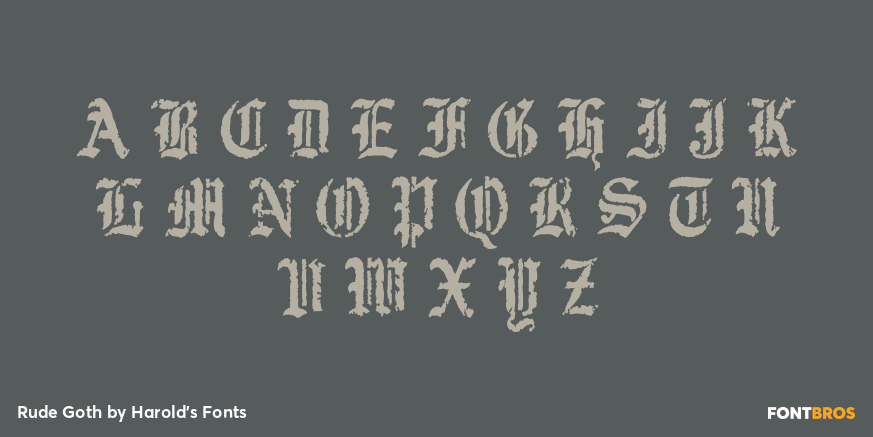 Rude Goth Font Poster #2