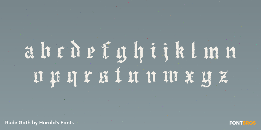 Rude Goth Font Poster #3