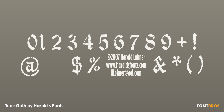 Rude Goth Font Poster #4