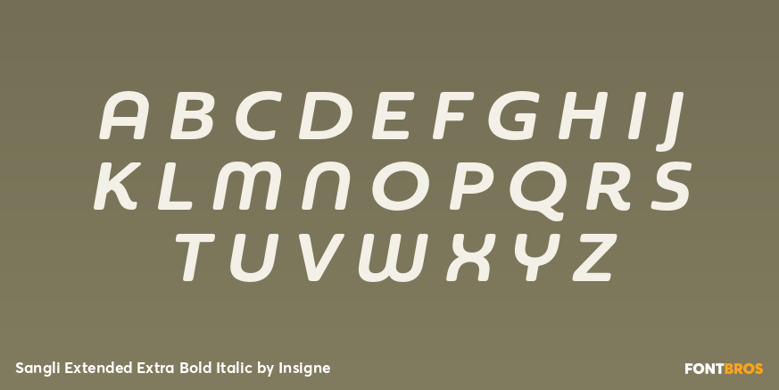 Sangli Extended Extra Bold Italic Font Poster #1