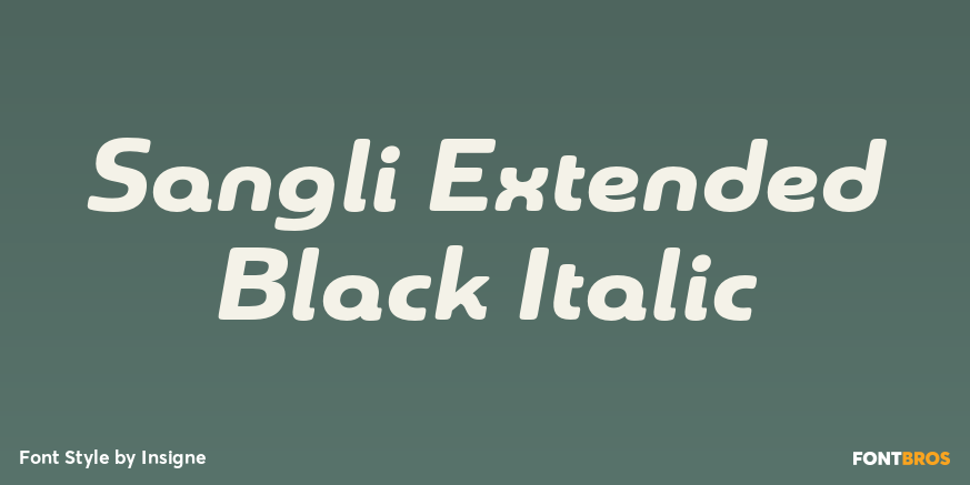 Sangli Extended Black Italic Font Poster #1