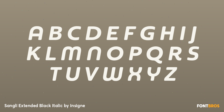 Sangli Extended Black Italic Font Poster #1