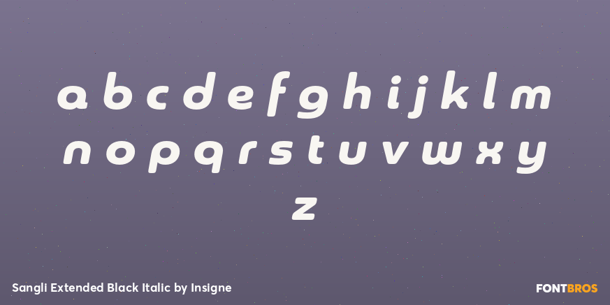 Sangli Extended Black Italic Font Poster #1
