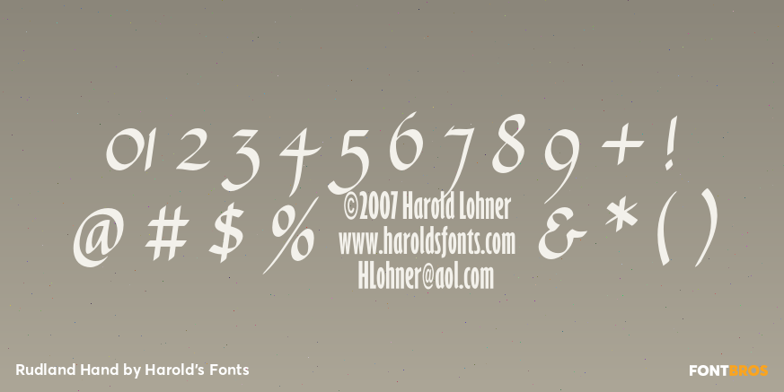 Rudland Hand Font Poster #1