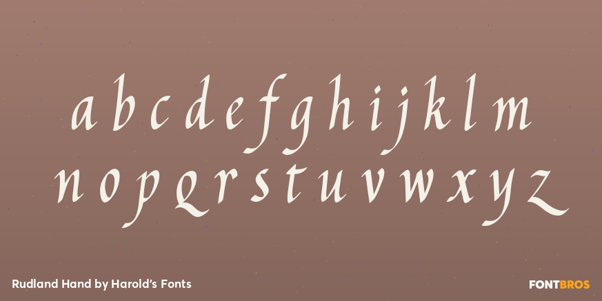 Rudland Hand Font Poster #3