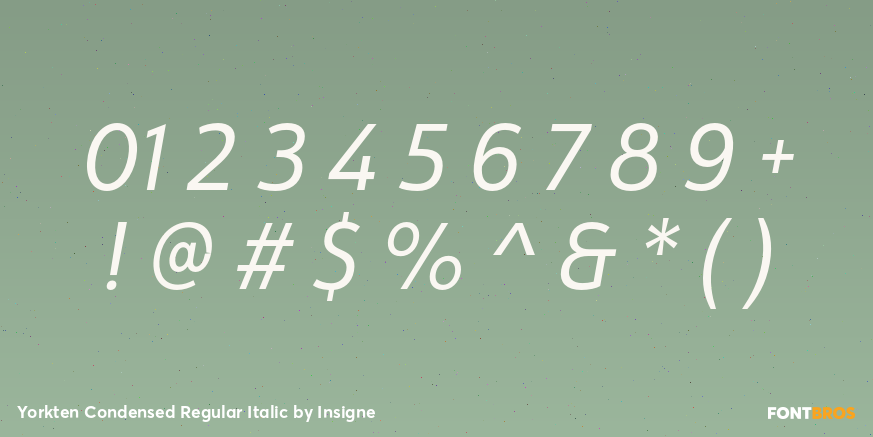 Yorkten Condensed Regular Italic Font Poster #4