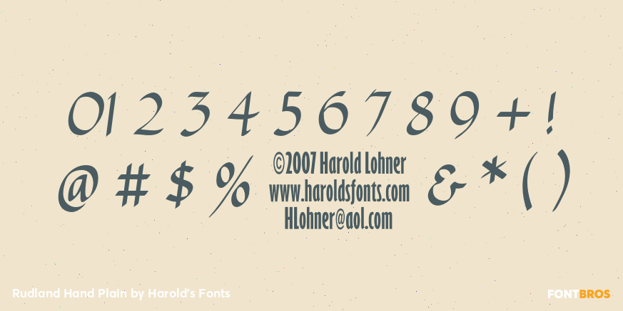 Rudland Hand Plain Font Poster #4