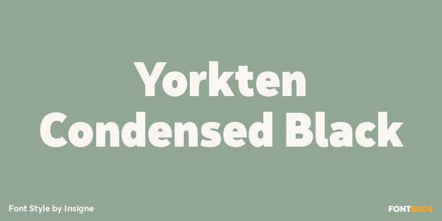 Yorkten Condensed Black Font Poster #1