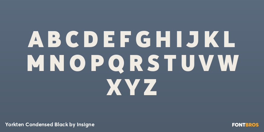 Yorkten Condensed Black Font Poster #2