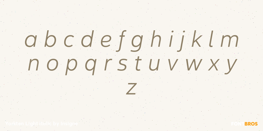 Yorkten Light Italic Font Poster #3