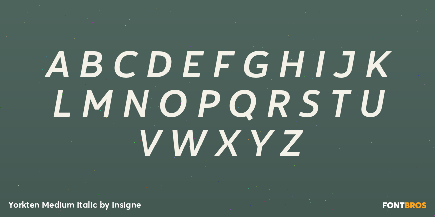 Yorkten Medium Italic Font Poster #2