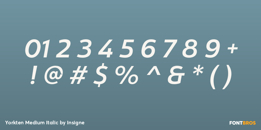 Yorkten Medium Italic Font Poster #4