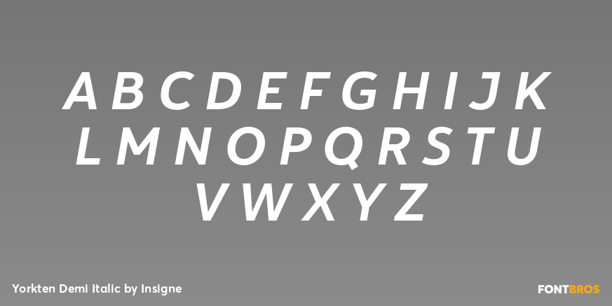Yorkten Demi Italic Font Poster #2