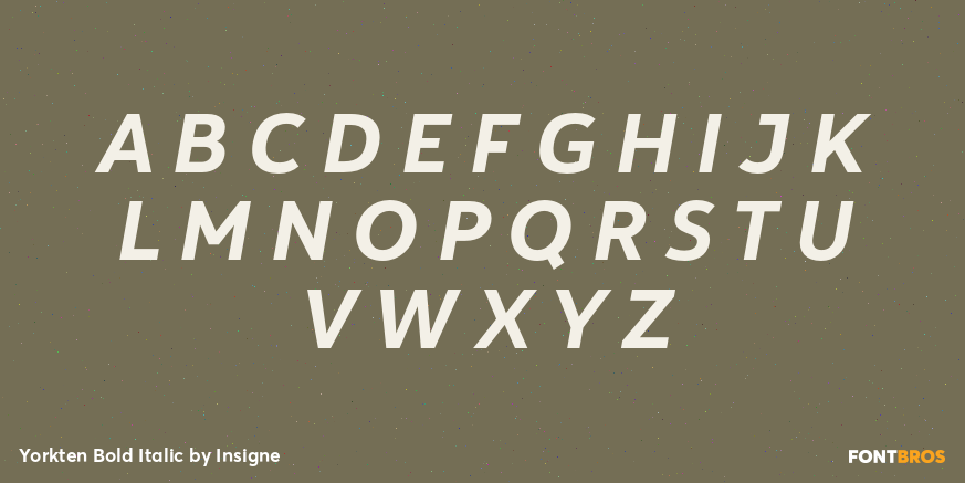 Yorkten Bold Italic Font Poster #1