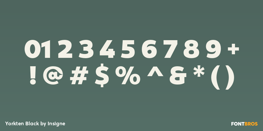 Yorkten Black Font Poster #1