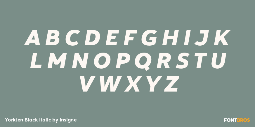 Yorkten Black Italic Font Poster #1