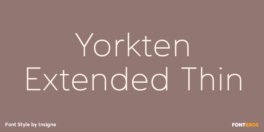 Yorkten Extended Thin Font Poster #1