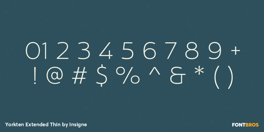 Yorkten Extended Thin Font Poster #1