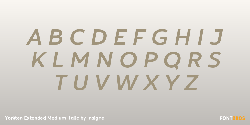 Yorkten Extended Medium Italic Font Poster #2