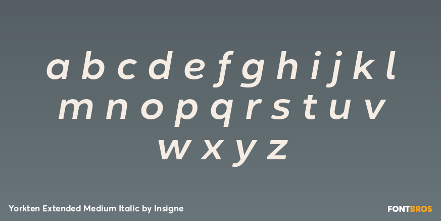 Yorkten Extended Medium Italic Font Poster #3