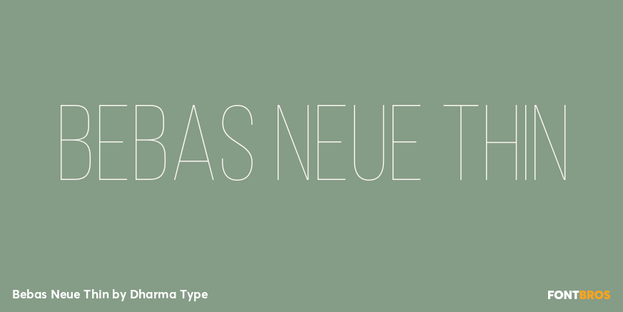 Bebas Neue Thin Font Poster #1