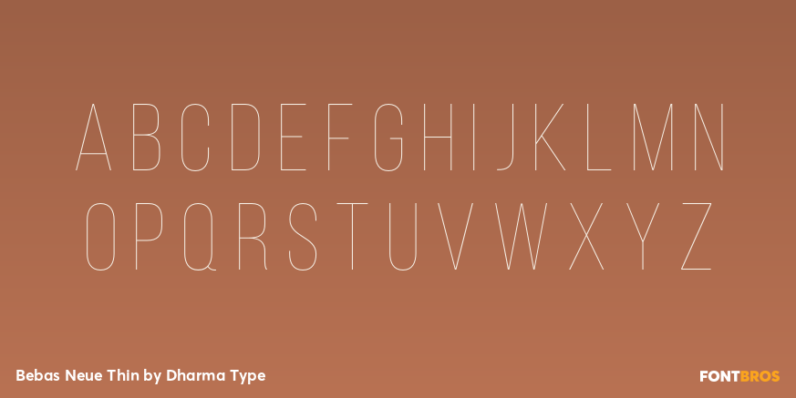 Bebas Neue Thin Font Poster #2