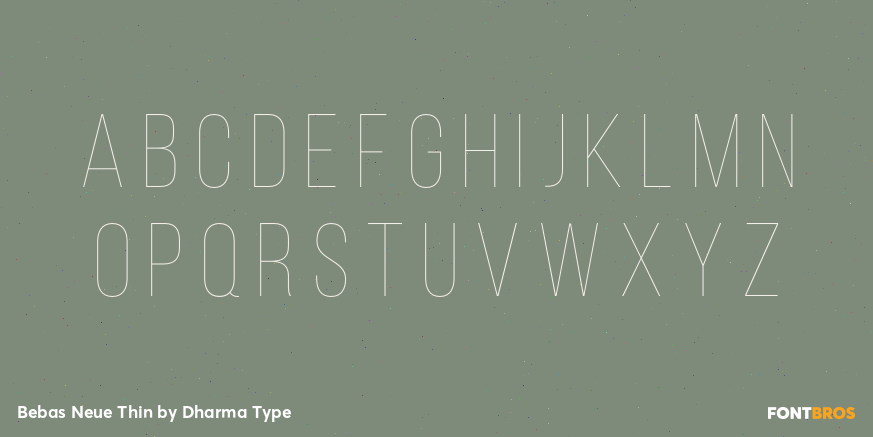 Bebas Neue Thin Font Poster #3