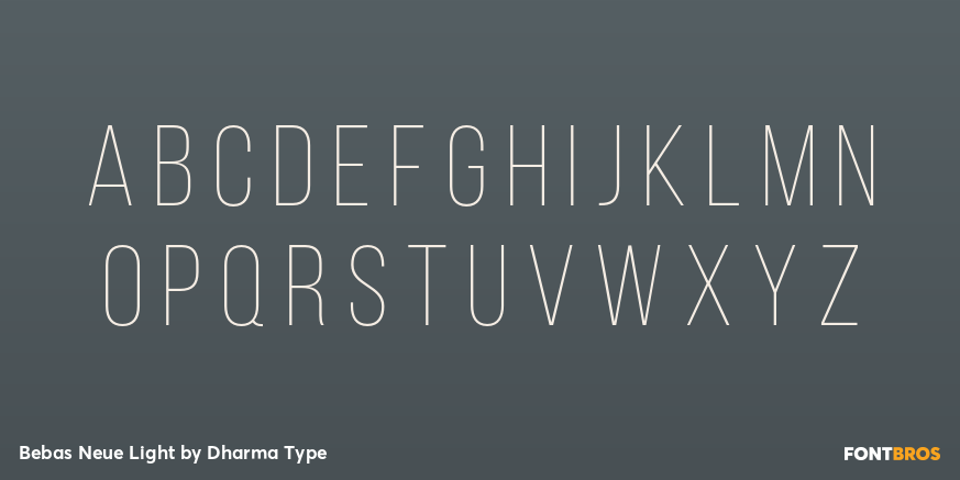 Bebas Neue Light Font Poster #2