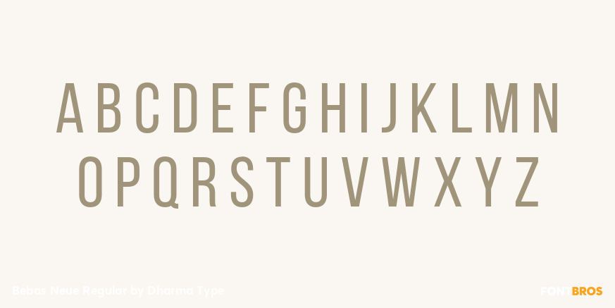 Bebas Neue Regular Font Poster #3