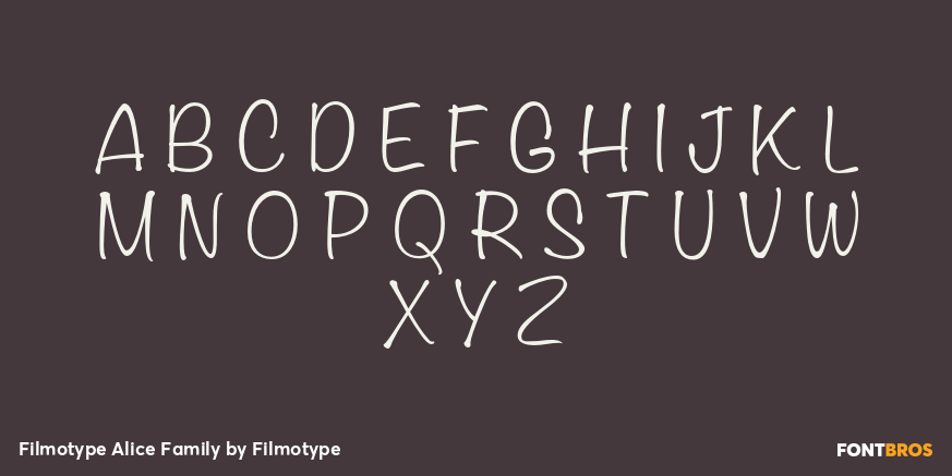 Filmotype Alice Family Font Poster #2