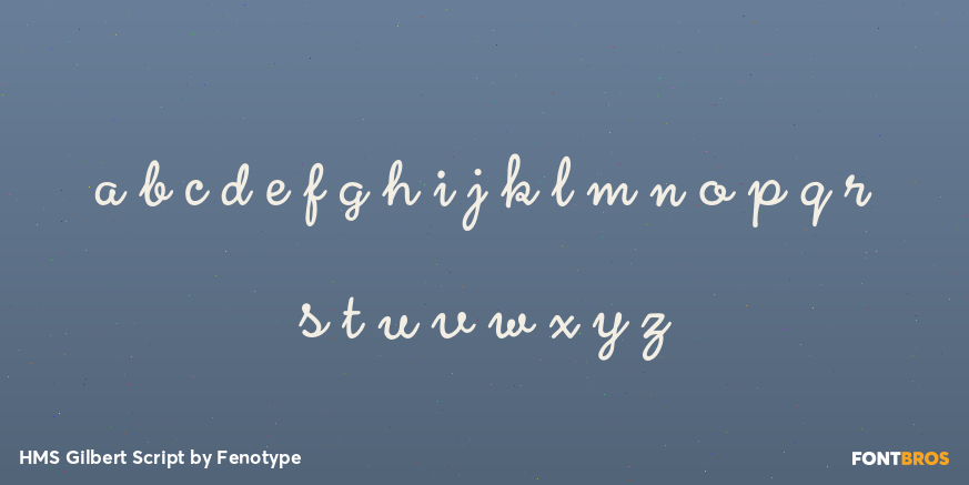 HMS Gilbert Script Font Poster #3