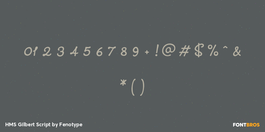 HMS Gilbert Script Font Poster #4