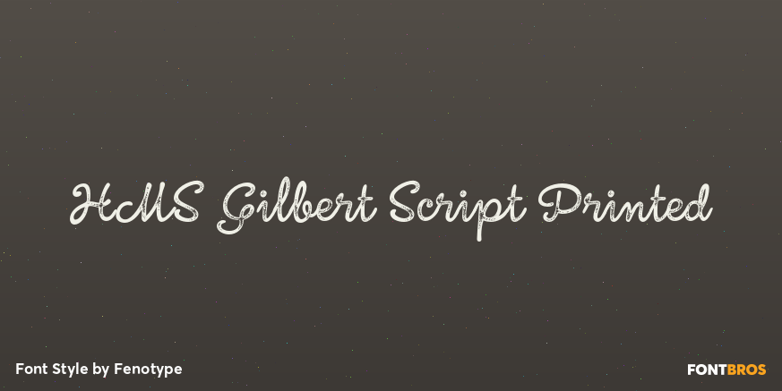 HMS Gilbert Script Printed Poster