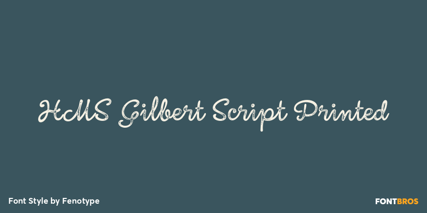 HMS Gilbert Script Printed Poster