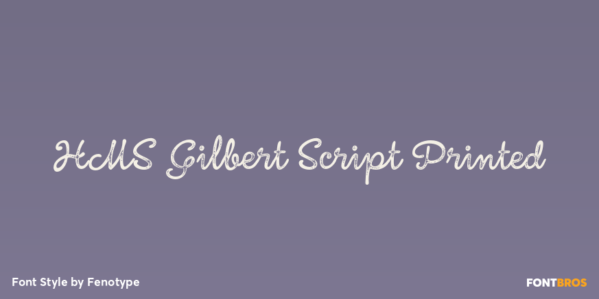 HMS Gilbert Script Printed Poster