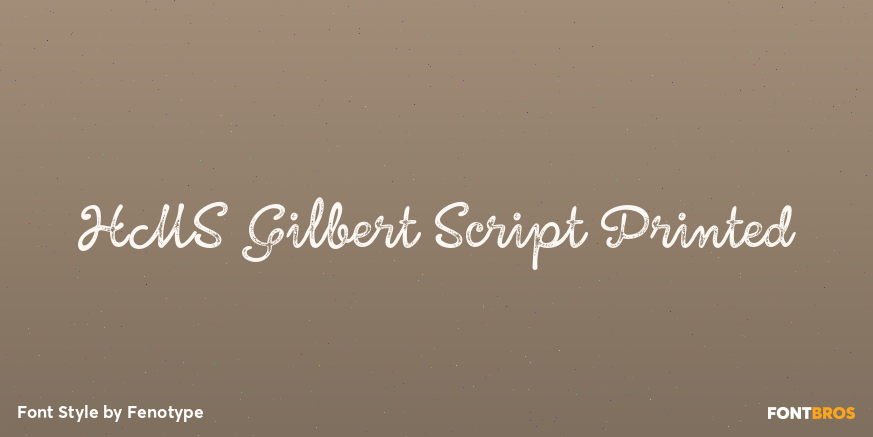 HMS Gilbert Script Printed Poster