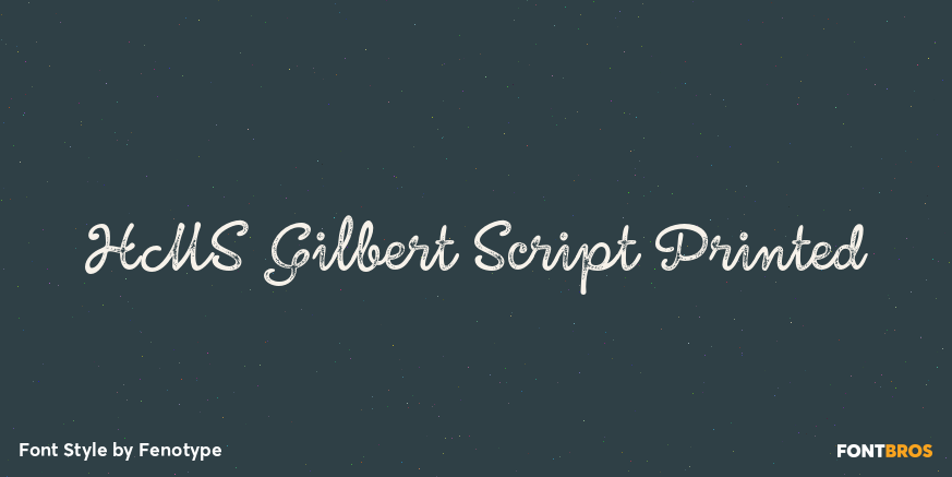 HMS Gilbert Script Printed Poster