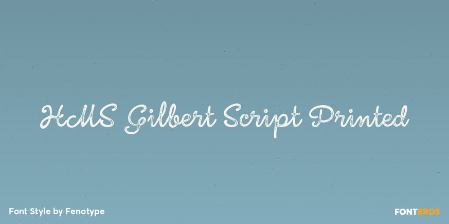 HMS Gilbert Script Printed Poster