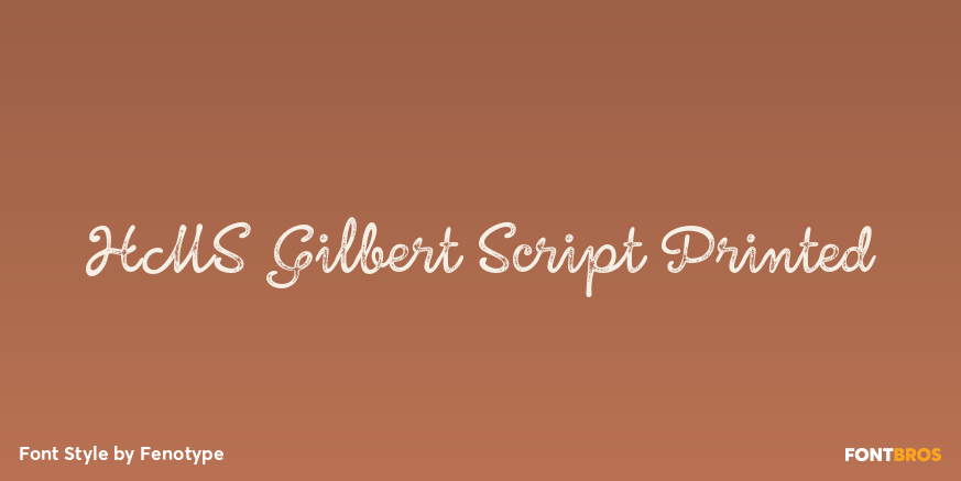 HMS Gilbert Script Printed Poster