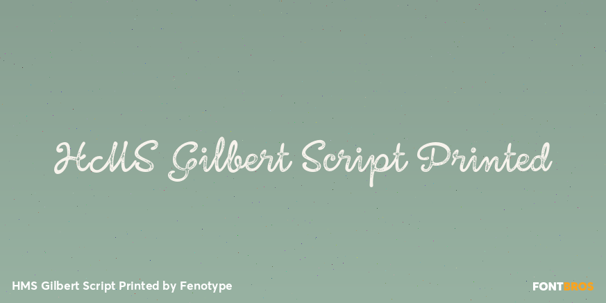 HMS Gilbert Script Printed Poster