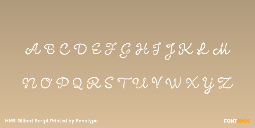 HMS Gilbert Script Printed Font Poster #1