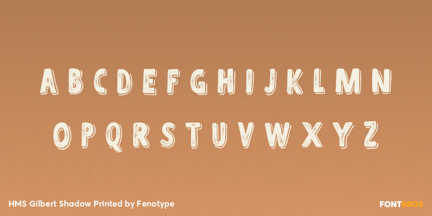 HMS Gilbert Shadow Printed Font Poster #2