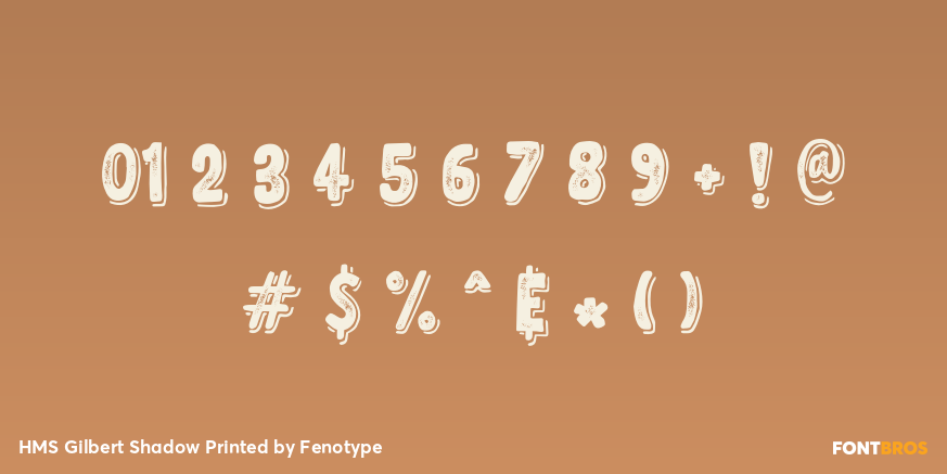 HMS Gilbert Shadow Printed Font Poster #4