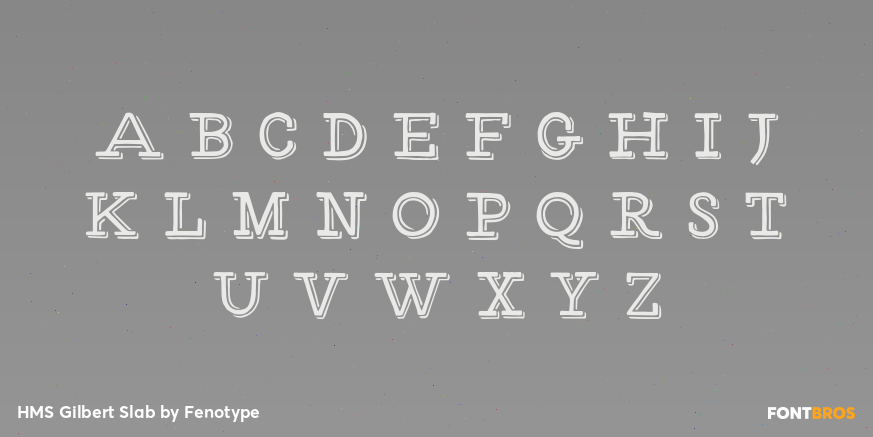 HMS Gilbert Slab Font Poster #1
