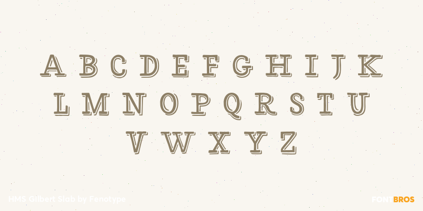 HMS Gilbert Slab Font Poster #1