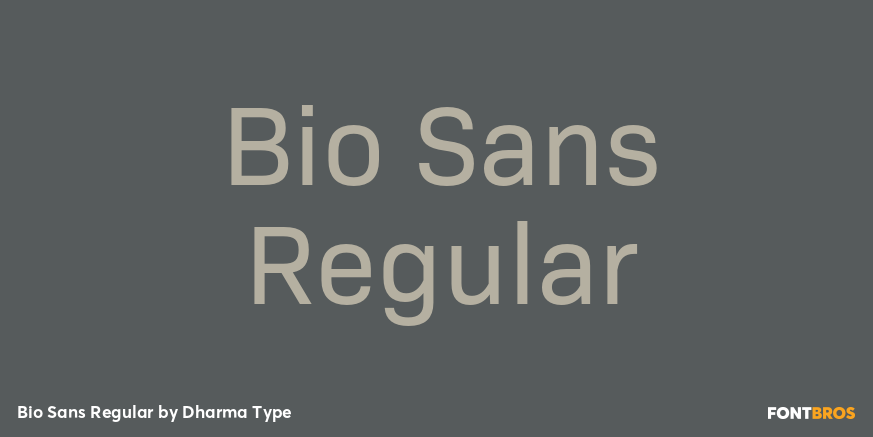 Bio Sans Regular Font Poster #1